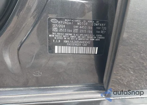 2025 Hyundai Sonata Sel из США, поврежденный, VIN KMHL64JA8SA449042